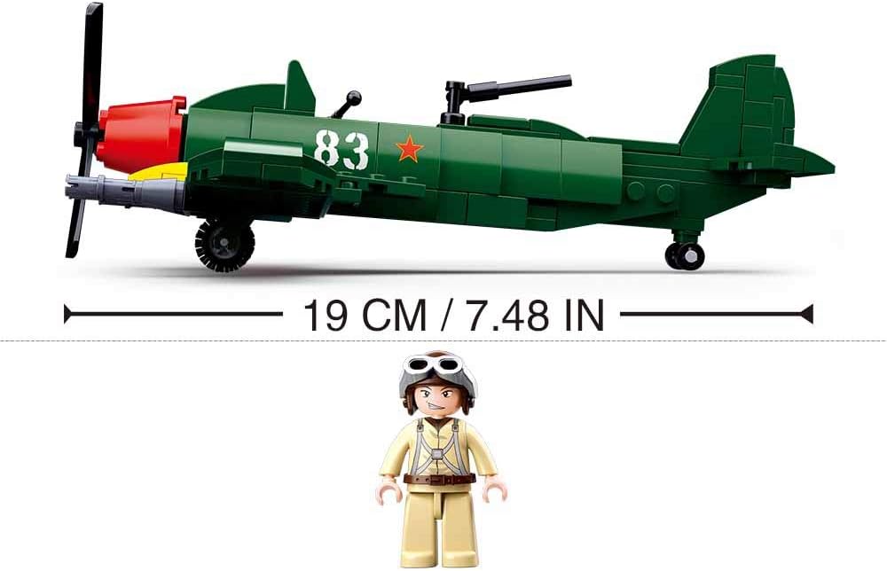 WWII Soviet Fighter Plane – 170pcs + Pilot