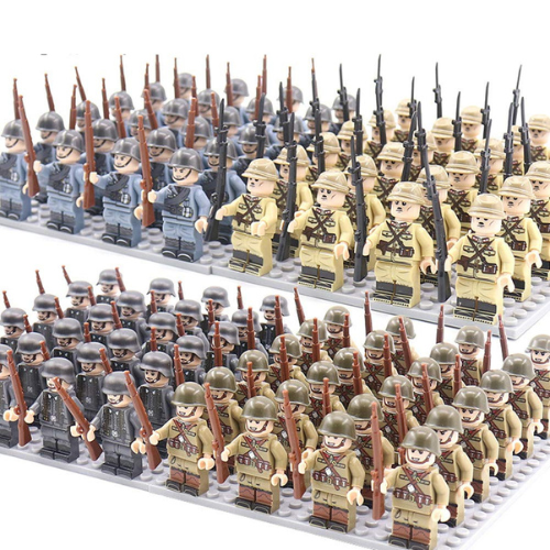 WWII U.S. Army Infantry Squad – 24 Soldiers + Baseplate