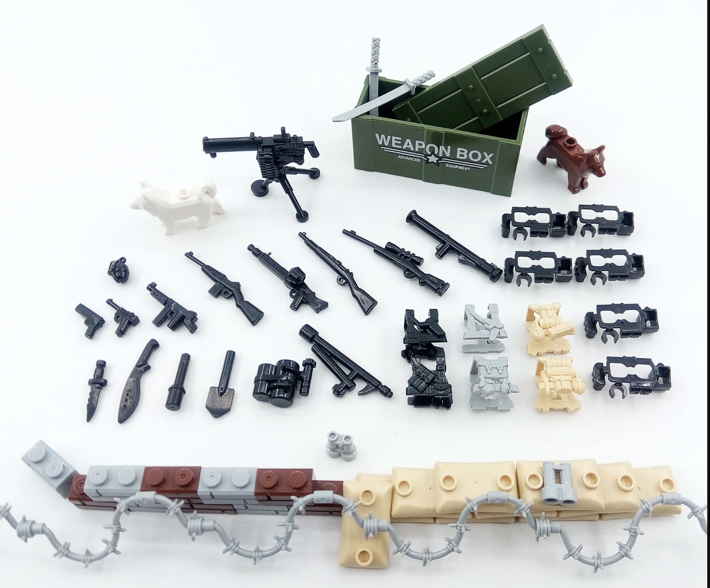 62-Piece Military Weapons & Gear Set