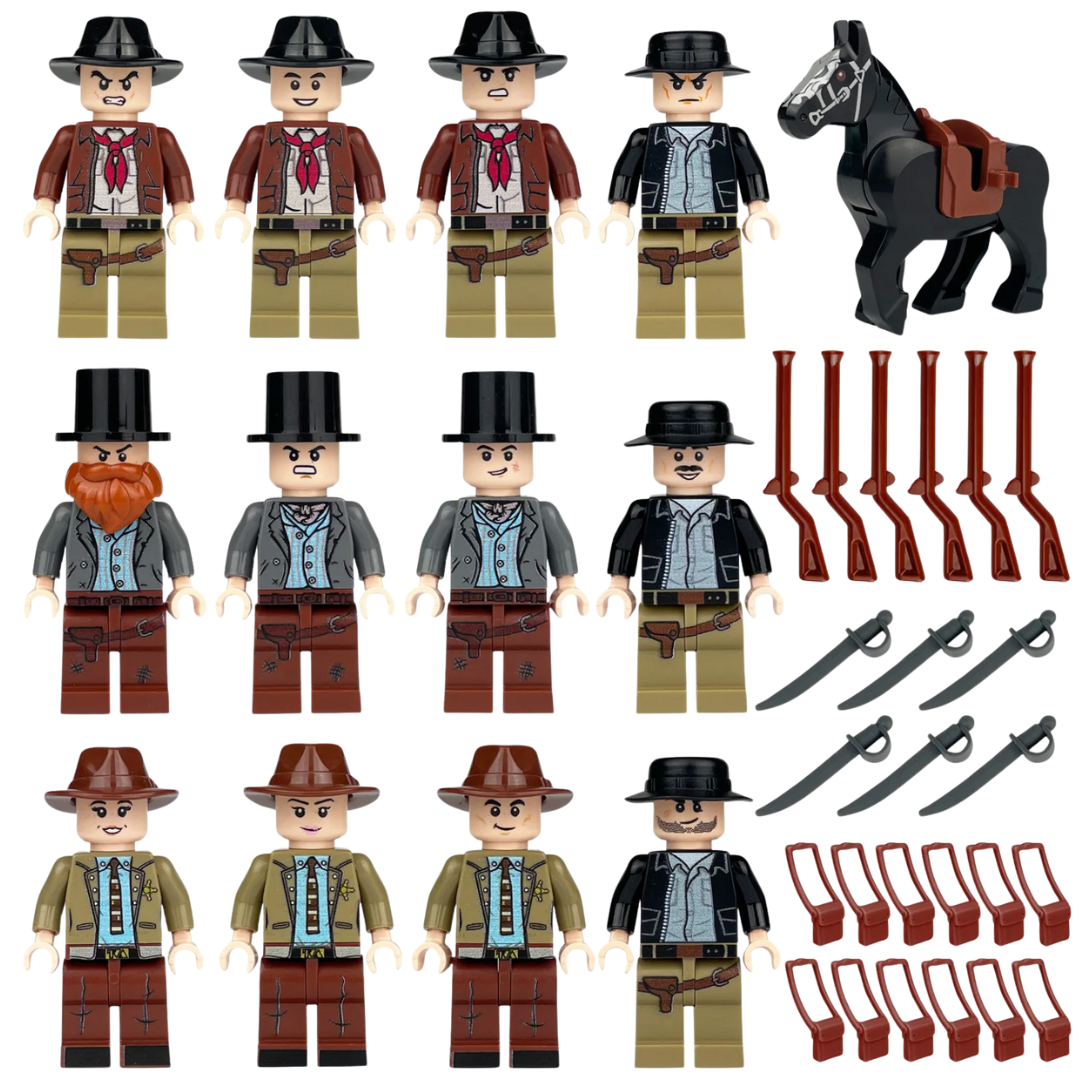Wild West Cowboy Army – 12 Figures + Horse