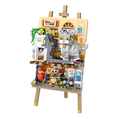 Kitty Cat Painting Stand Building Blocks – 746 Piece
