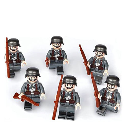 WWII German Rifle Squad – 24 Soldiers + Baseplate (Style 2)