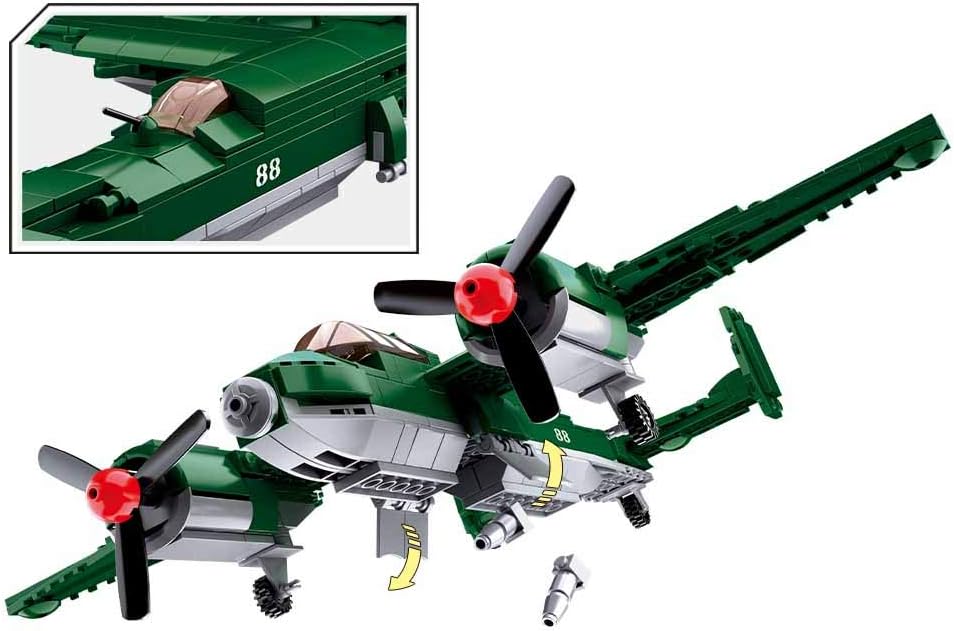 WWII Soviet Twin-Prop Bomber – 311pcs + Pilot