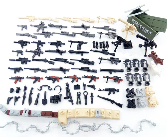 114-Piece Military Weapons & Gear Set