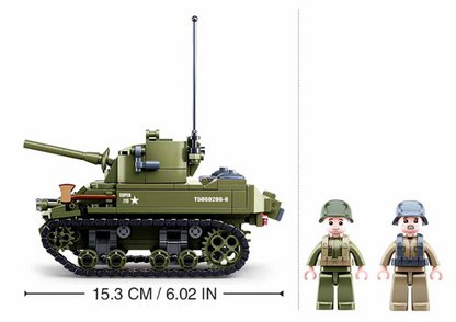 WWII Allied Medium Tank + 2 Soldiers
