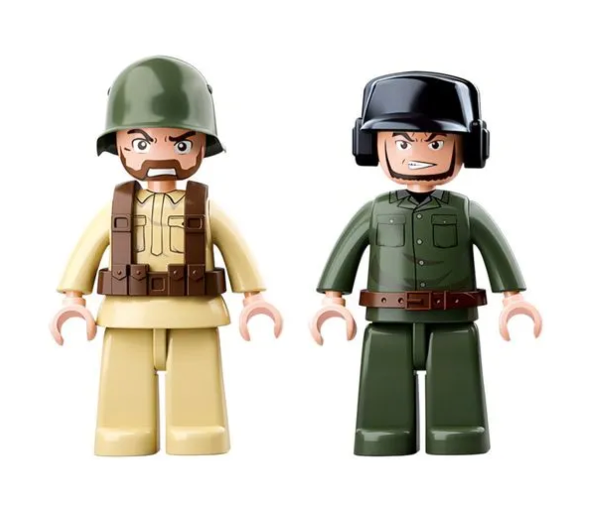 WWII Light Desert Tank + 2 Soldiers