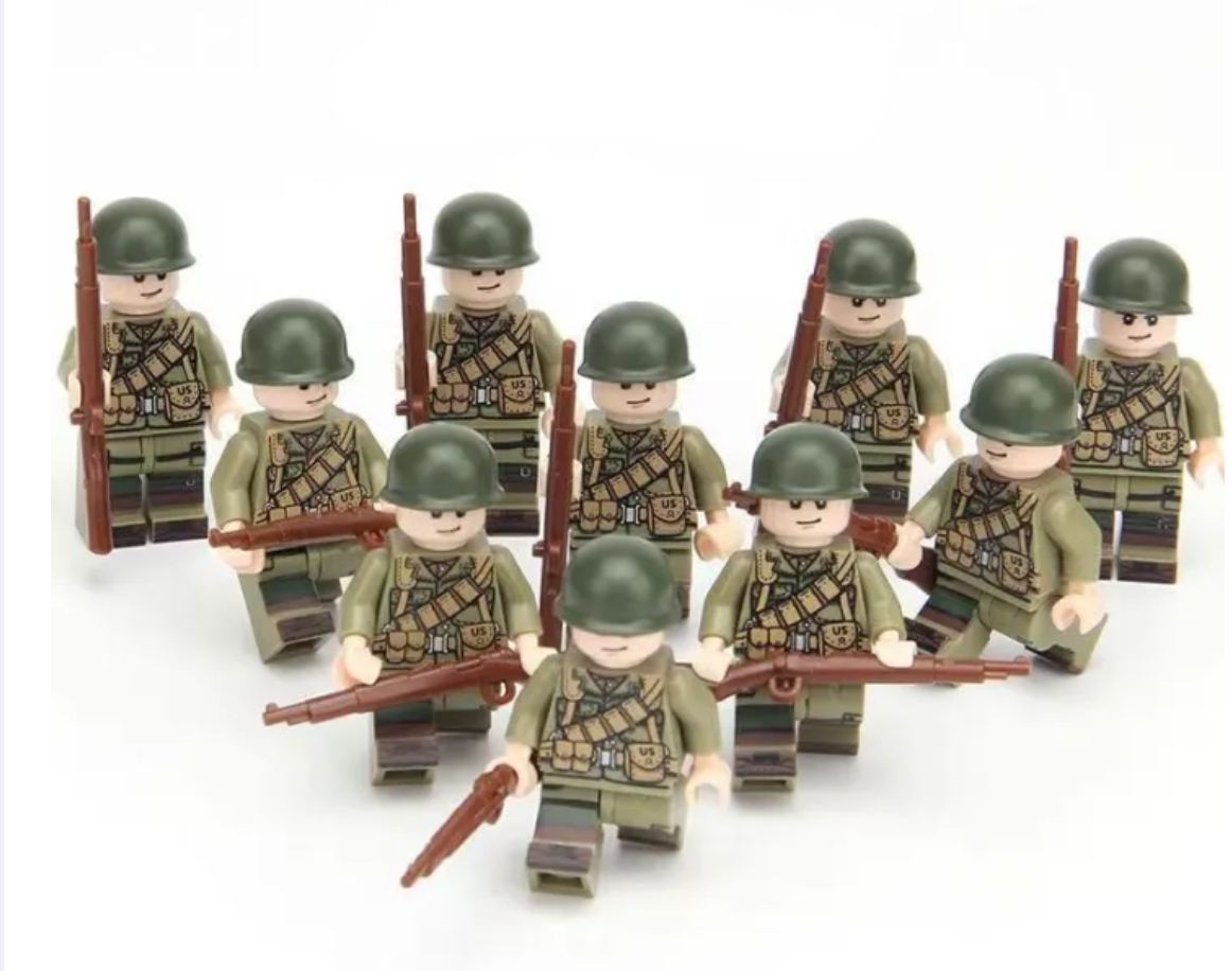 WWII U.S. Army Soldiers – 24 Soldiers + Baseplate