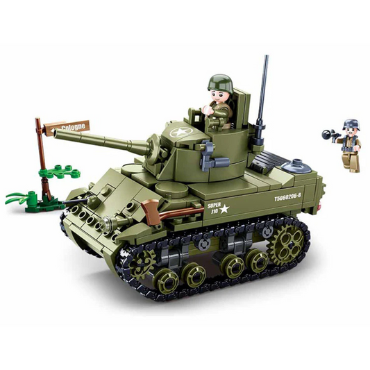 WWII Allied Medium Tank + 2 Soldiers