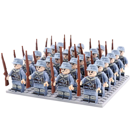 WWII Chinese Army Troop Pack – 24 Soldiers + Baseplate